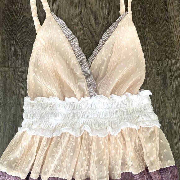 CHIO DI STEFANIAD LONG MAXI V- NECK DRESS size SM - Picture 5 of 8